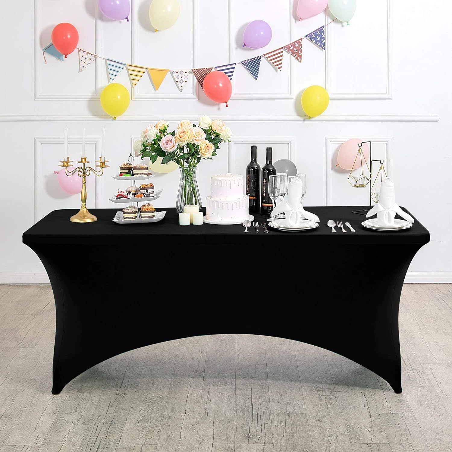 Stretch Rectangle Fitted Table Cover 96"x30"