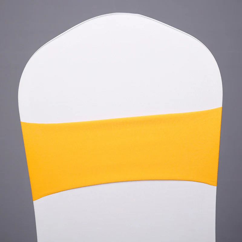 5 Pc Spandex Chair Band Yellow
