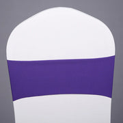 5 Pc Spandex Chair Band Dark Purple