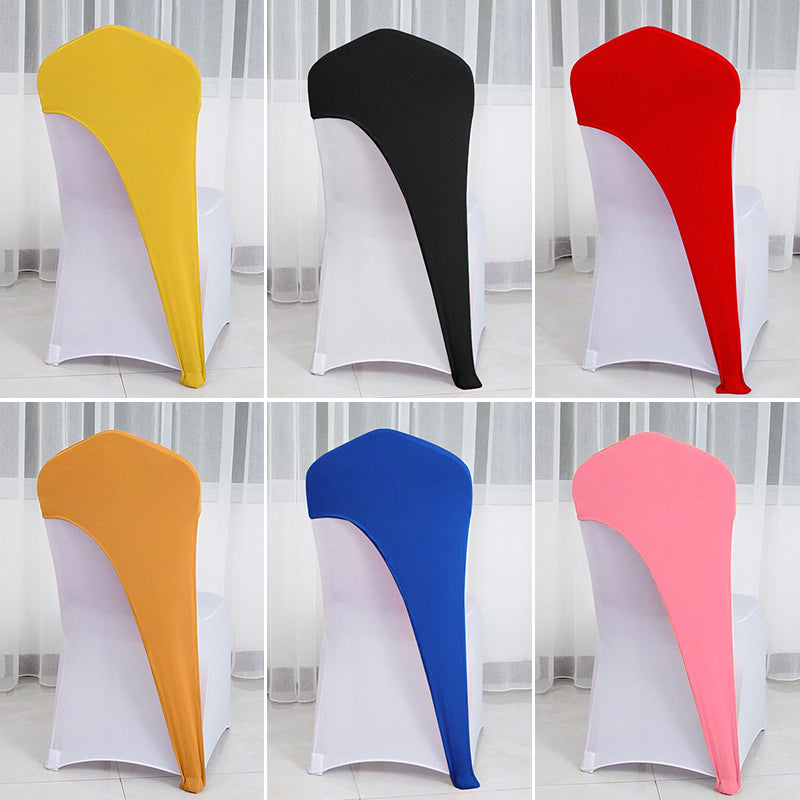 Single-Leg Stretchable Spandex Chair Cover 5PCS With Backrest Decoration Universal Chair Cover And Protective Cover Suitable For Weddings Parties Banquets Festivals Celebrations