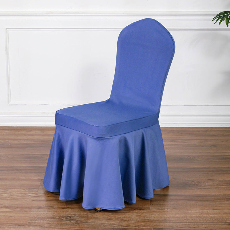 Satin Sundress Chair Cover Dark Blue