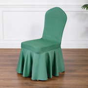 Satin Sundress Chair Cover Dark Green