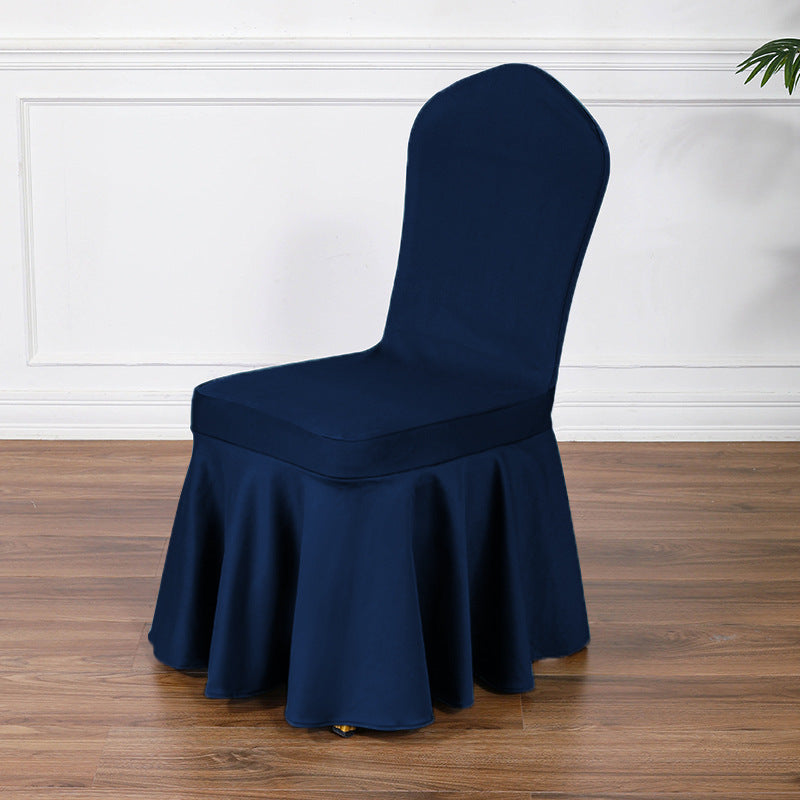 Satin Sundress Chair Cover Navy Blue