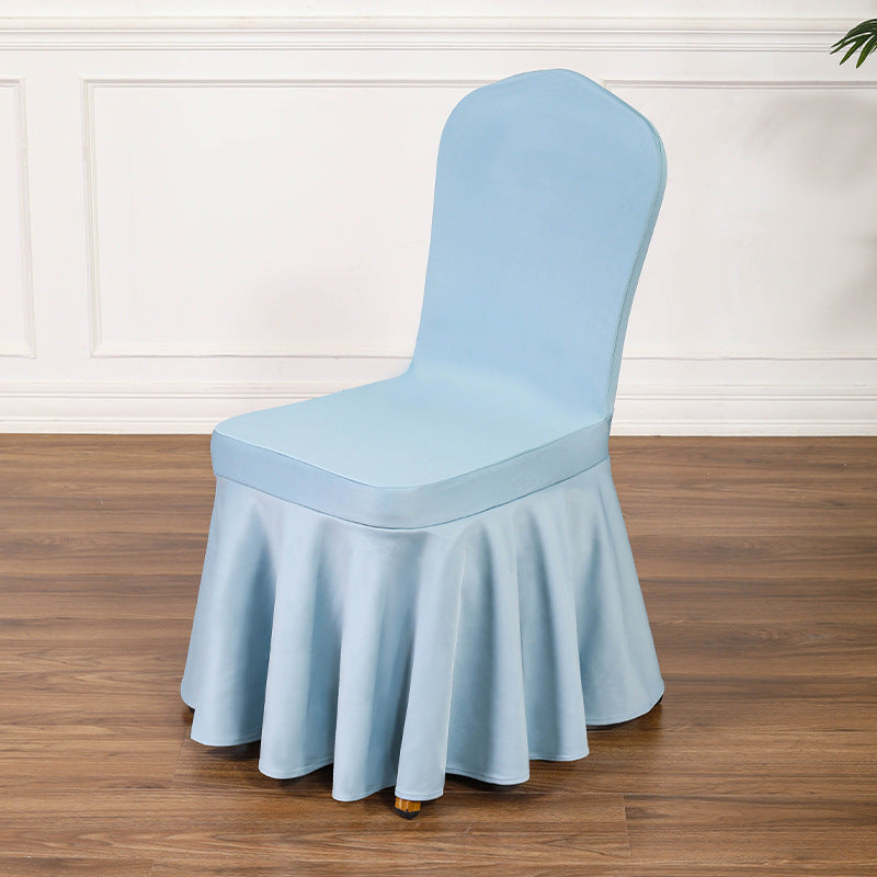 Satin Sundress Chair Cover Gray Blue