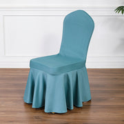 Satin Sundress Chair Cover Stone Blue