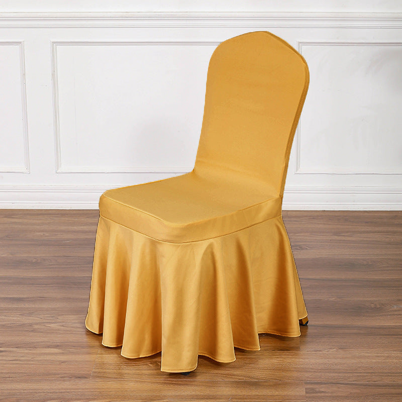Satin Sundress Chair Cover Gold Yellow