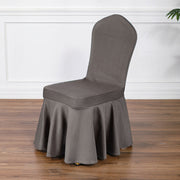 Satin Sundress Chair Cover Dark Gray