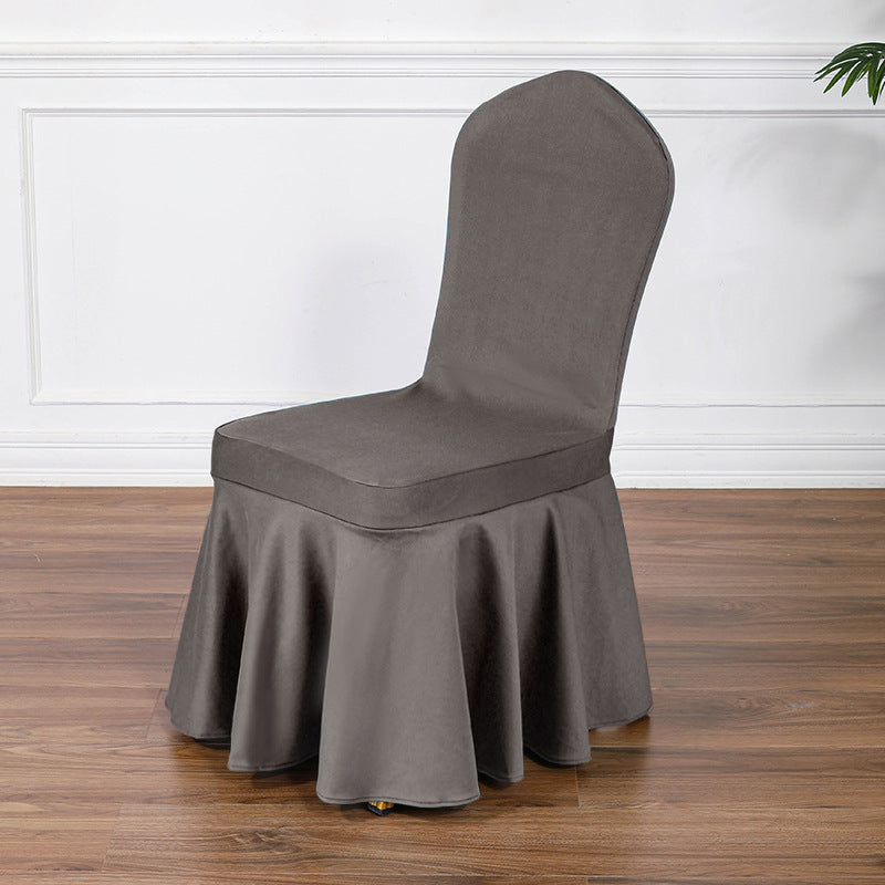 Satin Sundress Chair Cover Dark Gray