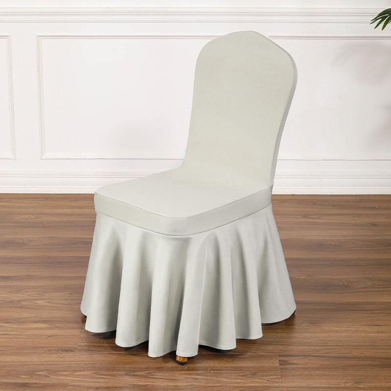 Satin Sundress Chair Cover Light Gray