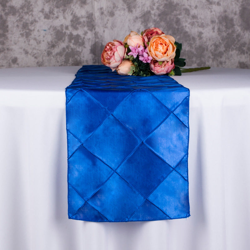 Taffeta Pintuck Table Runner 12"x108" Gold