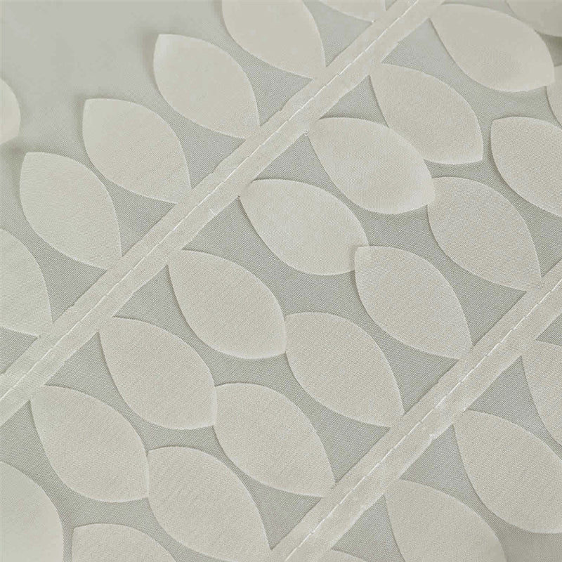 3D Leaves Polyester Round Tablecloth 132"