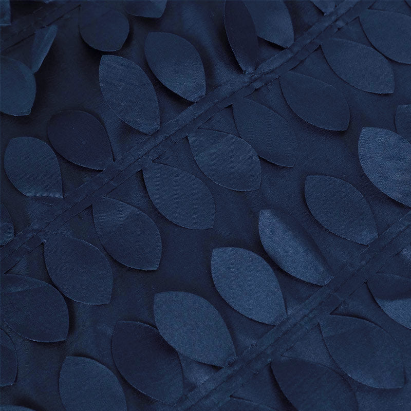 3D Leaves Polyester Round Tablecloth 132"