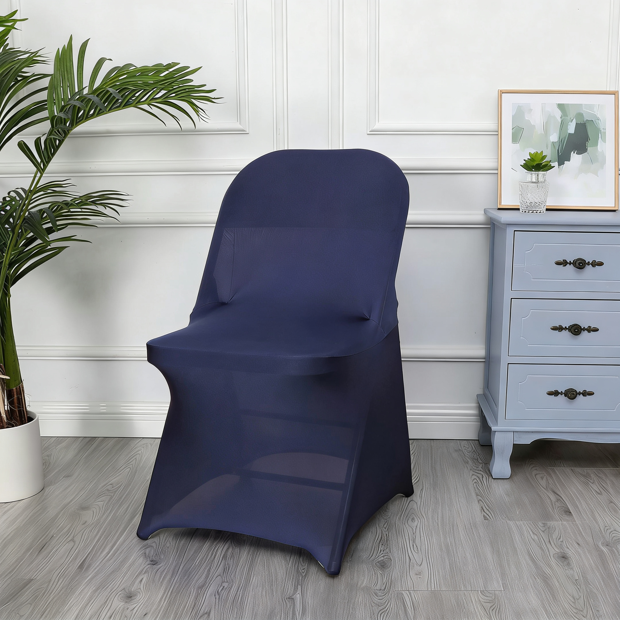 Spandex Stretch Folding Chair Covers for Wedding Party, Washable Dining Seat for Party Celebration Event