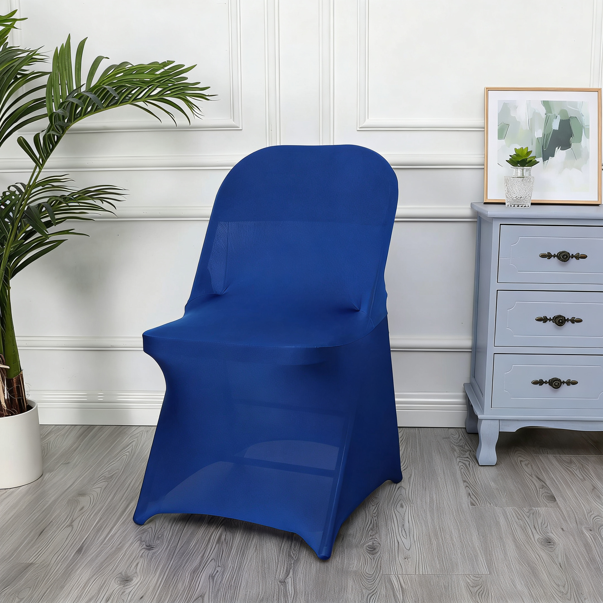 Spandex Stretch Folding Chair Covers for Wedding Party, Washable Dining Seat for Party Celebration Event