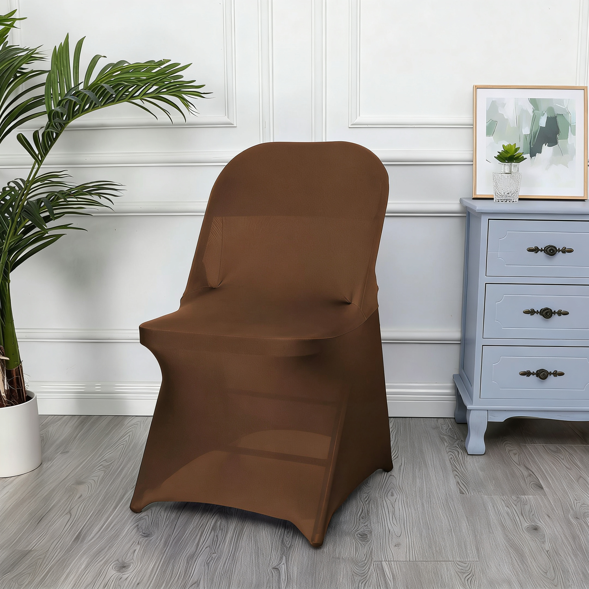 Spandex Stretch Folding Chair Covers for Wedding Party, Washable Dining Seat for Party Celebration Event