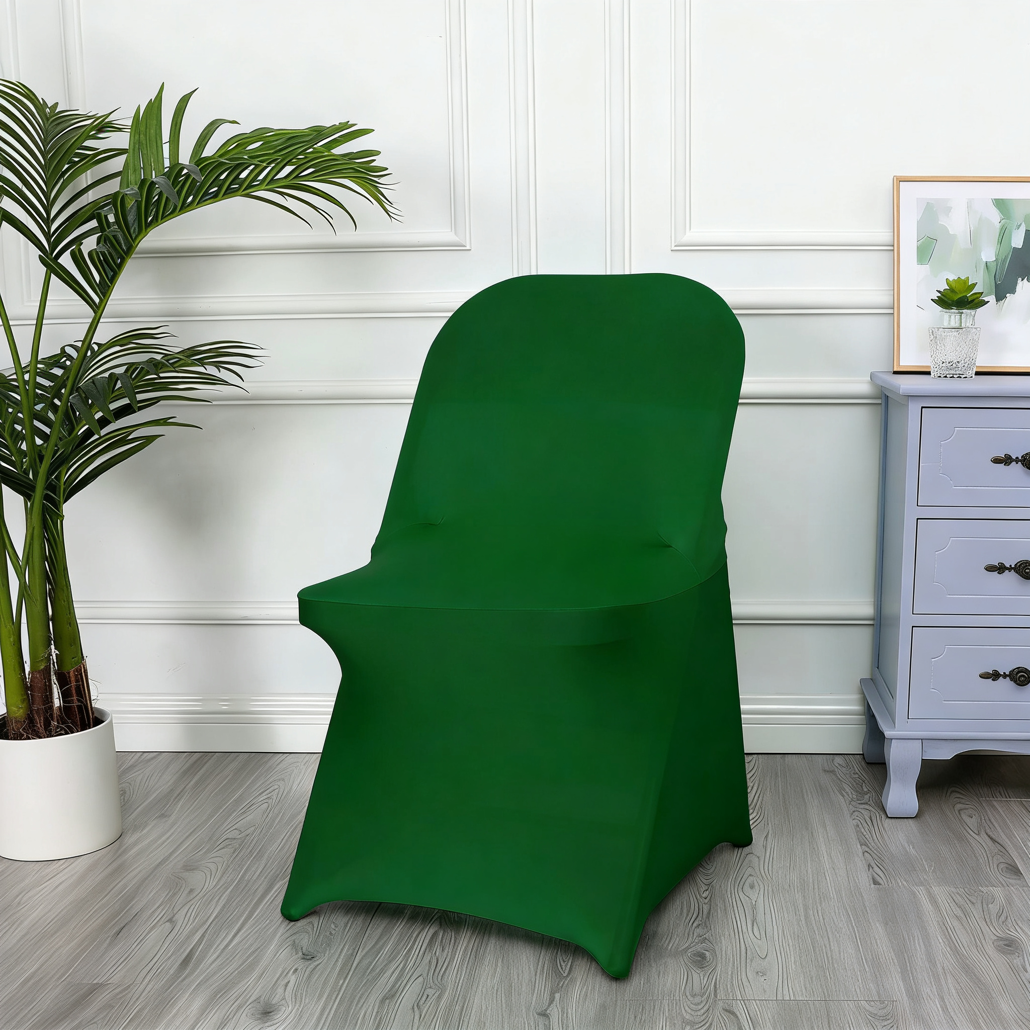 Spandex Stretch Folding Chair Covers for Wedding Party, Washable Dining Seat for Party Celebration Event