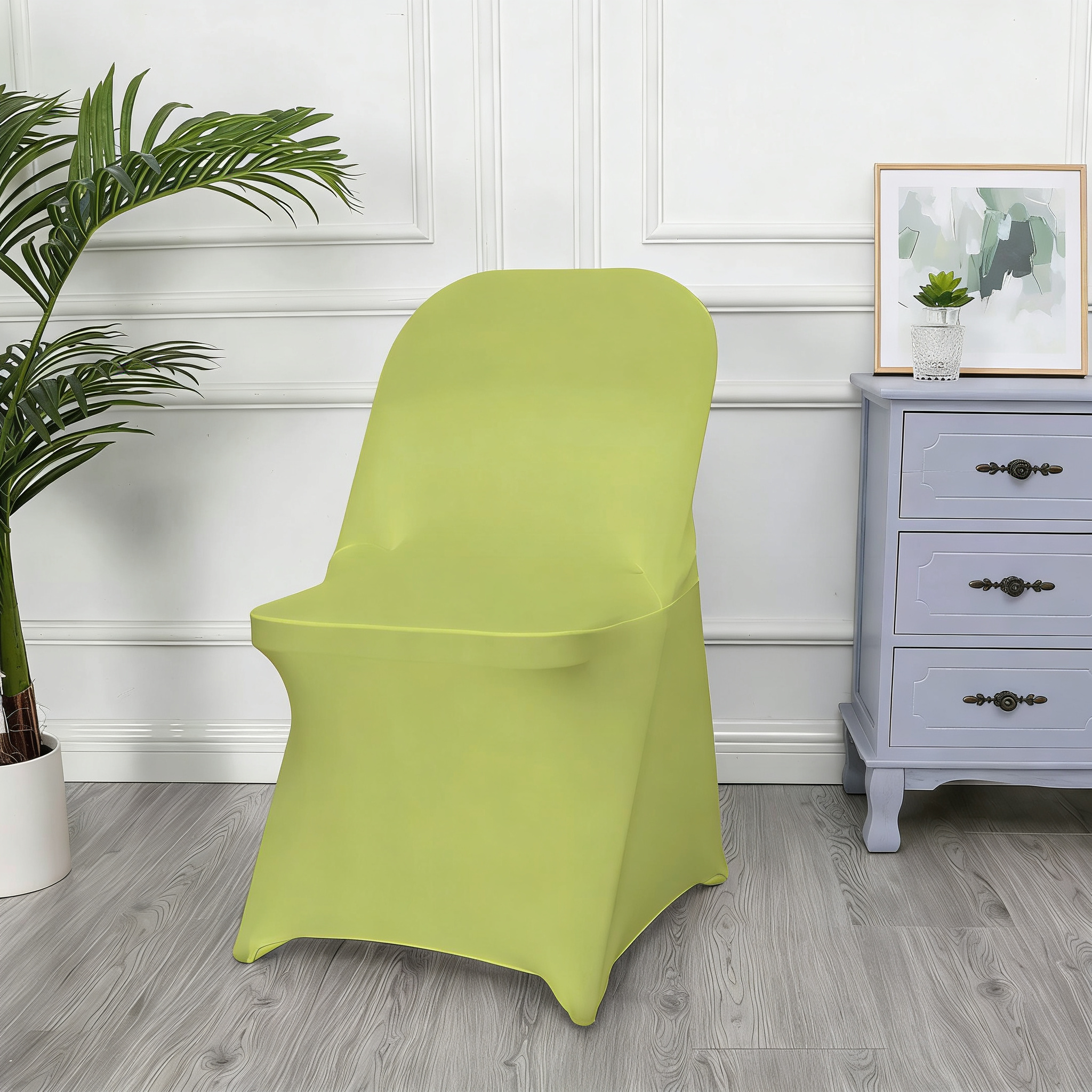 Spandex Stretch Folding Chair Covers for Wedding Party, Washable Dining Seat for Party Celebration Event