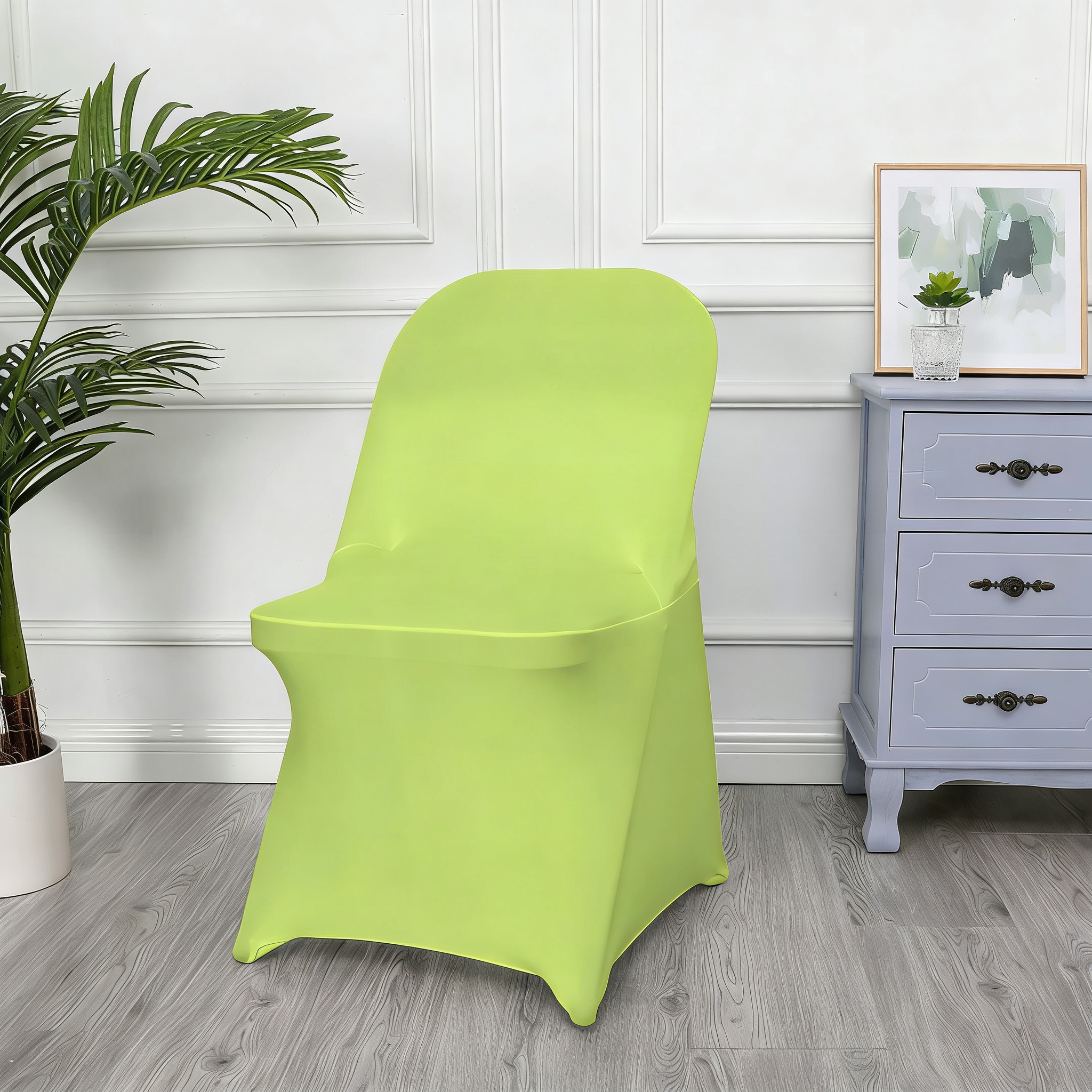 Spandex Stretch Folding Chair Covers for Wedding Party, Washable Dining Seat for Party Celebration Event