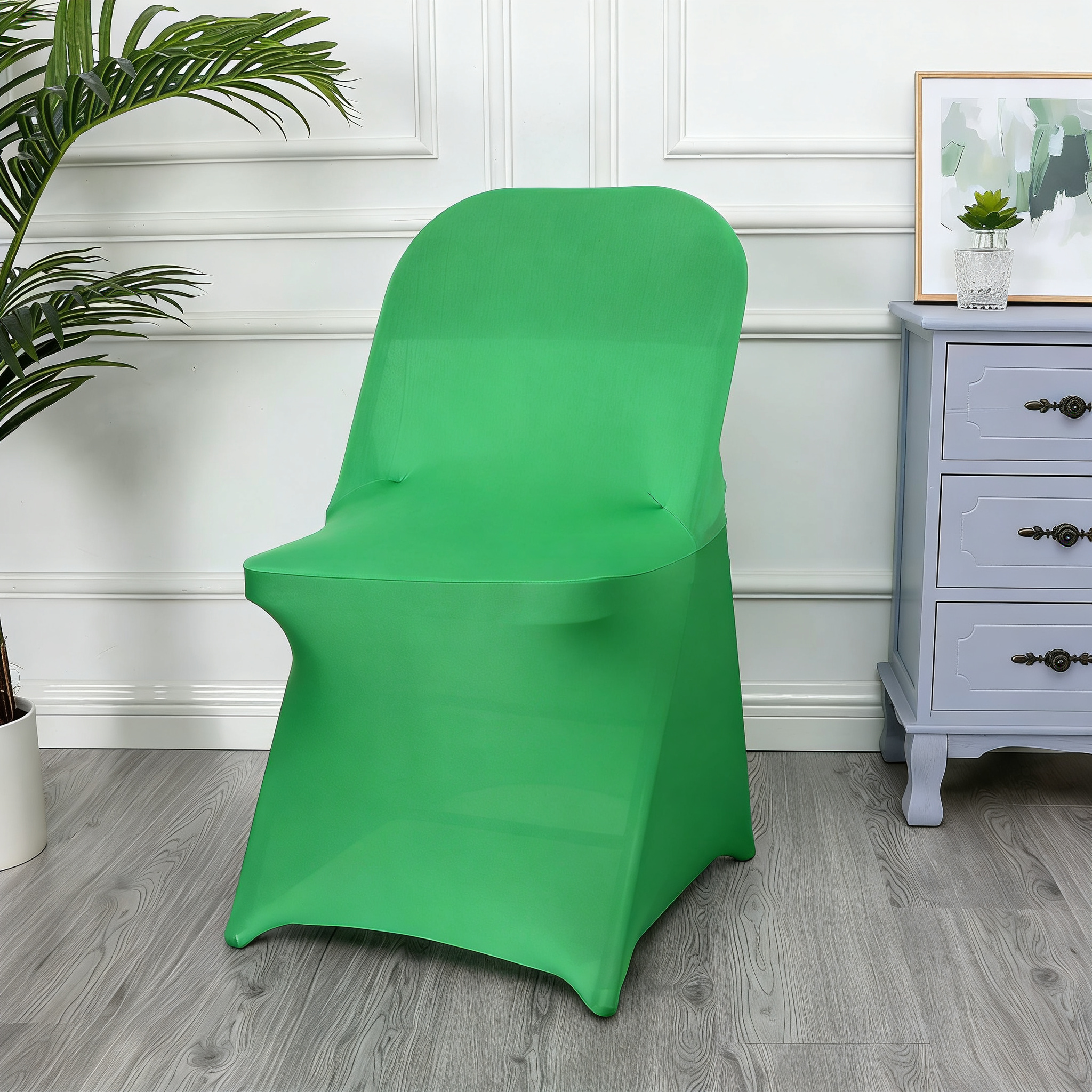 Spandex Stretch Folding Chair Covers for Wedding Party, Washable Dining Seat for Party Celebration Event