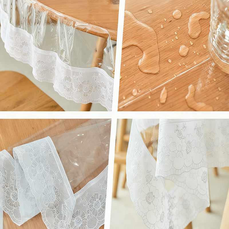 Transparent Tablecloth Cover Thickened and Durable Made of Vinyl | Suitable for Parties and Everyday Use.