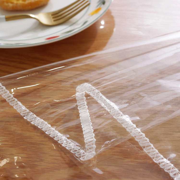 Clear Plastic Tablecloth Protector, Round Waterproof PVC Table Cover Oil Spill Proof Table Cover