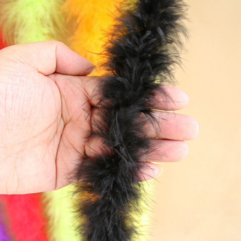 2M Fluffy Turkey Feather Boa for DIY Craft Sewing Trim Home Wedding Party Decoration