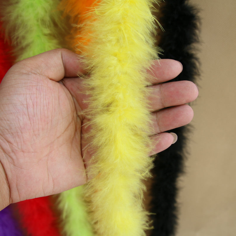 2M Fluffy Turkey Feather Boa for DIY Craft Sewing Trim Home Wedding Party Decoration