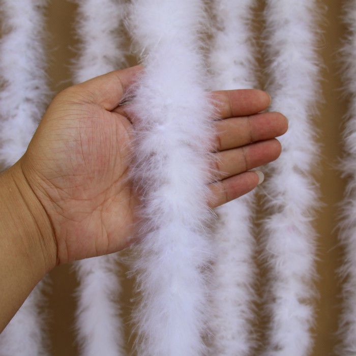 2M Fluffy Turkey Feather Boa for DIY Craft Sewing Trim Home Wedding Party Decoration