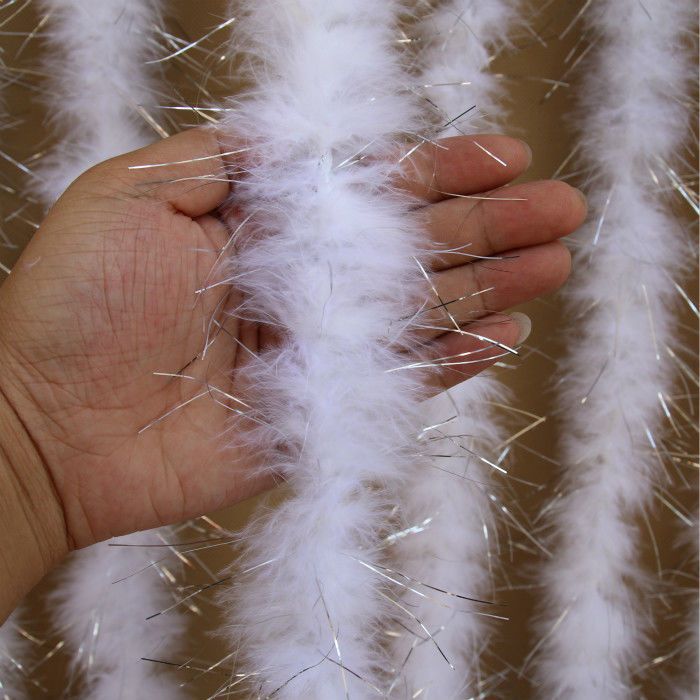 2M Fluffy Turkey Feather Boa for DIY Craft Sewing Trim Home Wedding Party Decoration