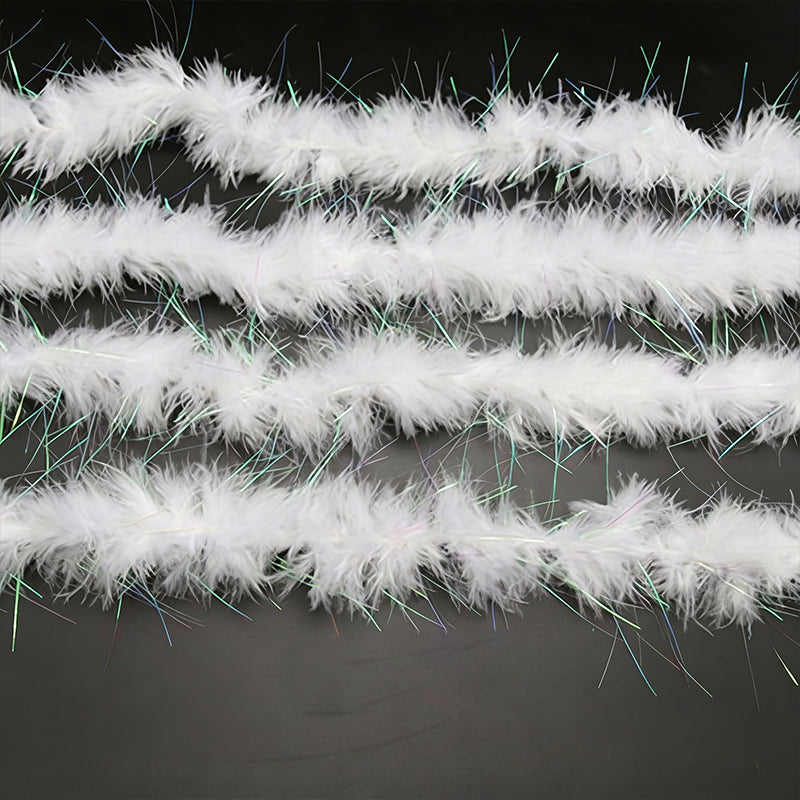 2M Fluffy Turkey Feather Boa for DIY Craft Sewing Trim Home Wedding Party Decoration