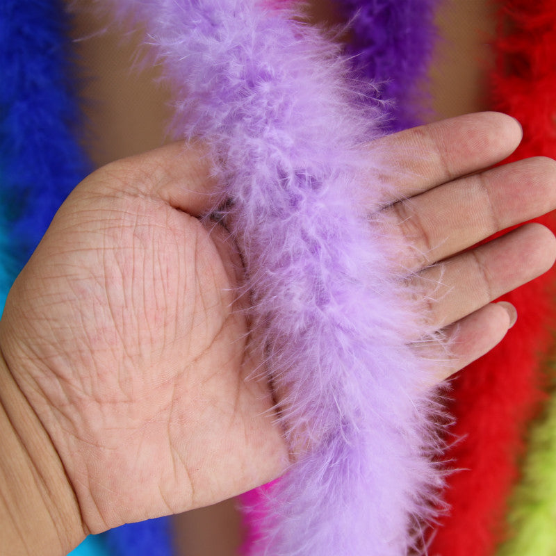 2M Fluffy Turkey Feather Boa for DIY Craft Sewing Trim Home Wedding Party Decoration