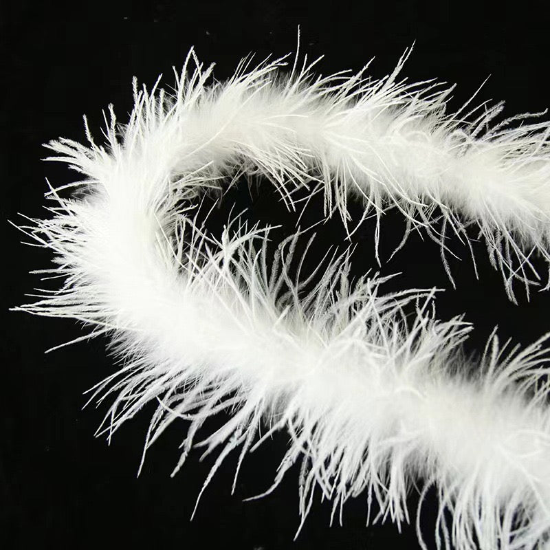Turkey Chandelle Feather Boa for DIY Craft,Party Dancing Dress Up, Halloween Decoration