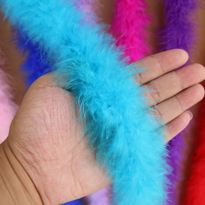 2M Fluffy Turkey Feather Boa for DIY Craft Sewing Trim Home Wedding Party Decoration
