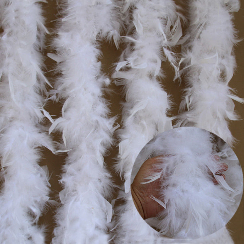 Turkey Chandelle Feather Boa for DIY Craft,Party Dancing Dress Up, Halloween Decoration