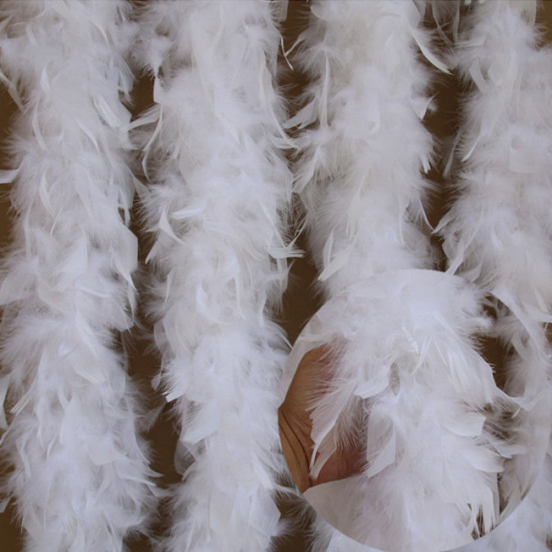 Turkey Chandelle Feather Boa for DIY Craft,Party Dancing Dress Up, Halloween Decoration