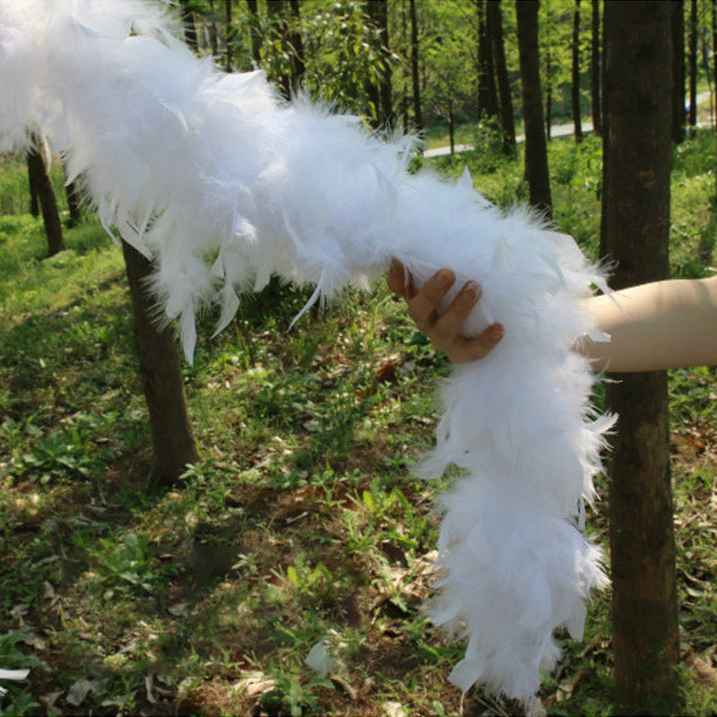 Turkey Chandelle Feather Boa for DIY Craft,Party Dancing Dress Up, Halloween Decoration