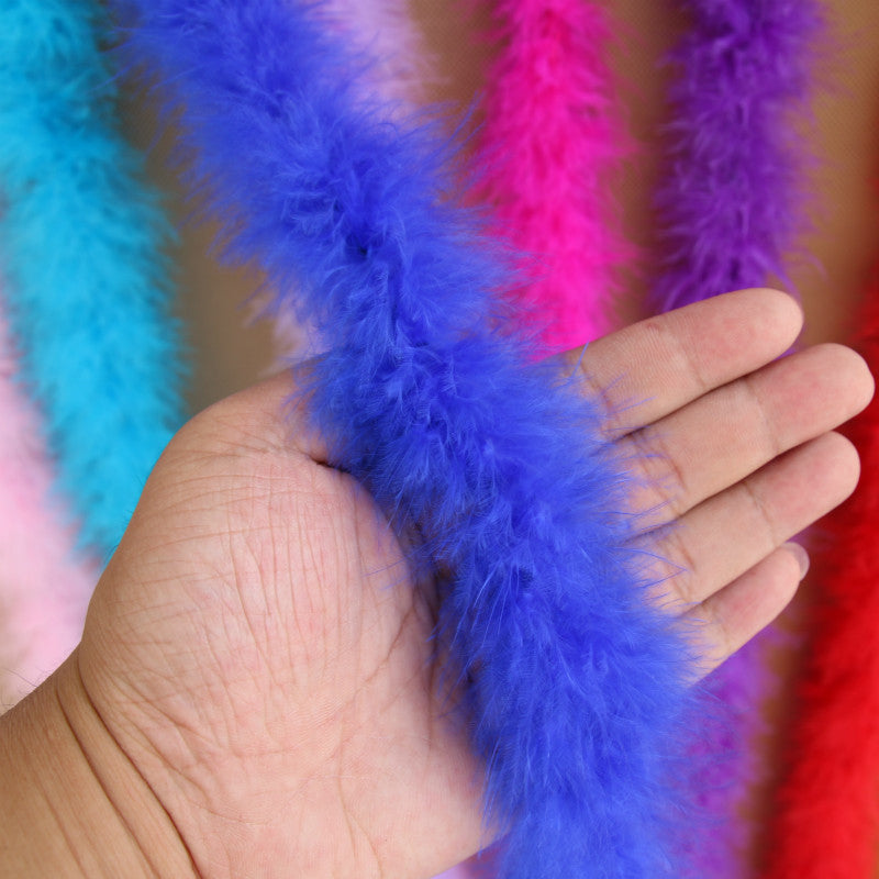 2M Fluffy Turkey Feather Boa for DIY Craft Sewing Trim Home Wedding Party Decoration