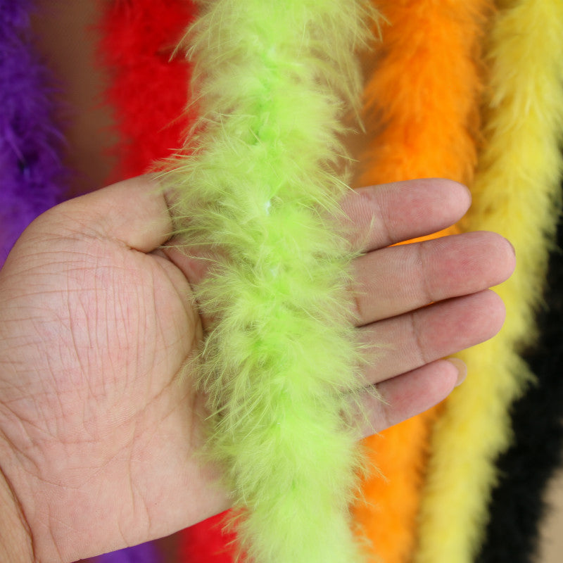 2M Fluffy Turkey Feather Boa for DIY Craft Sewing Trim Home Wedding Party Decoration