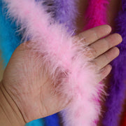 2M Fluffy Turkey Feather Boa for DIY Craft Sewing Trim Home Wedding Party Decoration