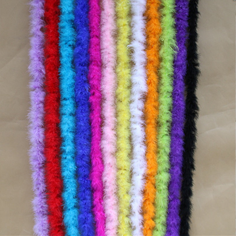 2M Fluffy Turkey Feather Boa for DIY Craft Sewing Trim Home Wedding Party Decoration