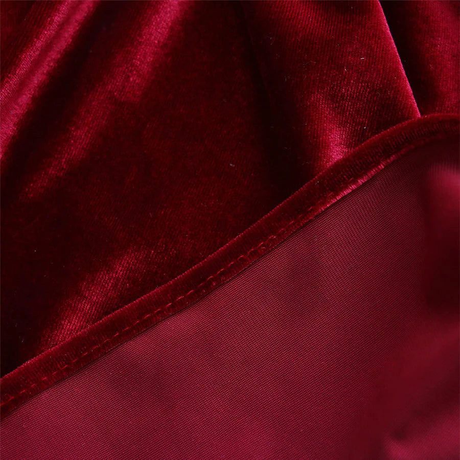 Thick Soft Velvet Table Runner 14 x 108 Inches Deep Red