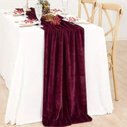 Thick Soft Velvet Table Runner 14 x 108 Inches Deep Red
