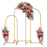 Gold Metal Wedding Arch Backdrop Stand Floral Display Stand 5Ft
