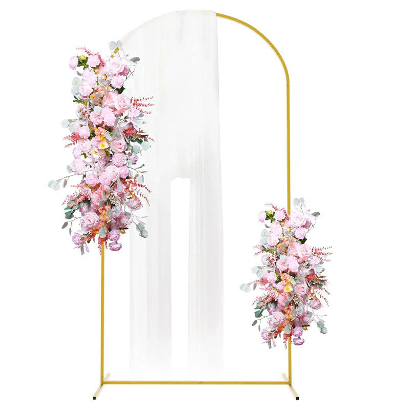 Gold Metal Wedding Arch Background Stand Flower Display Stand 4Ft