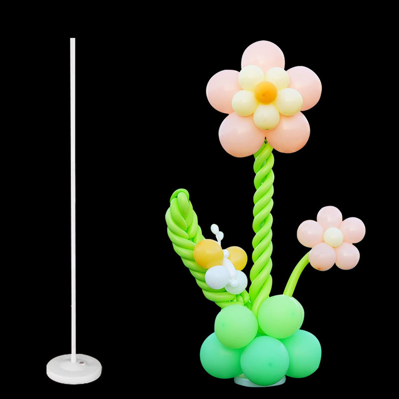 2 Pc White Balloon Column Stand Kit, Balloon Towers - 4ft