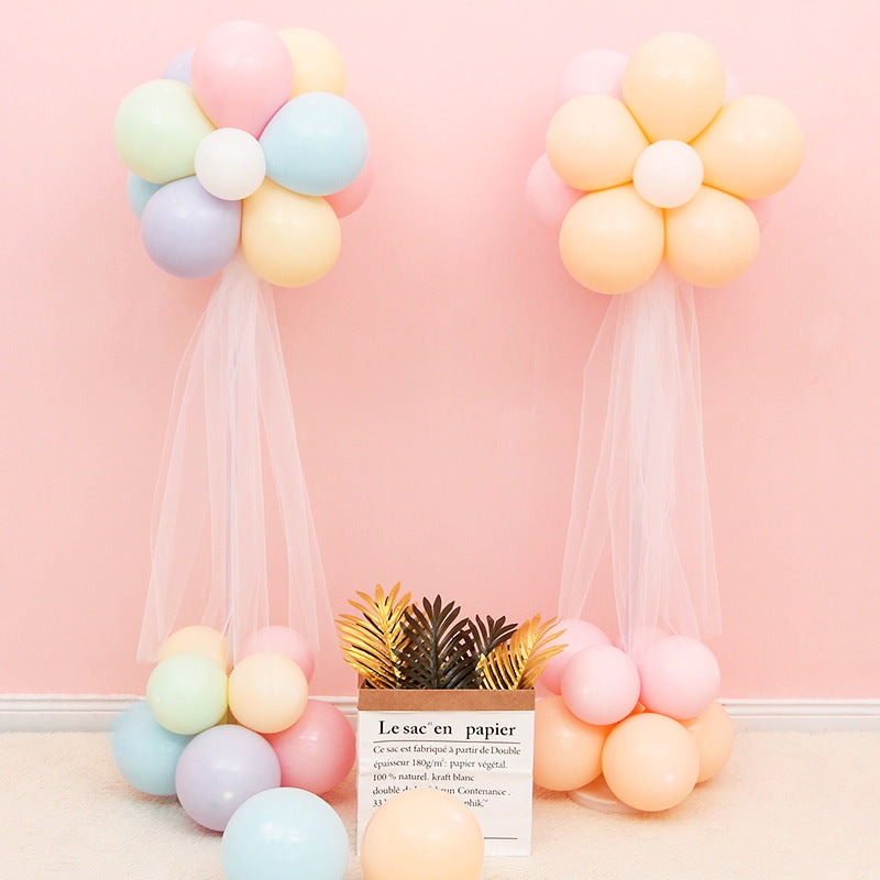 2 Pc White Balloon Column Stand Kit, Balloon Towers - 4ft