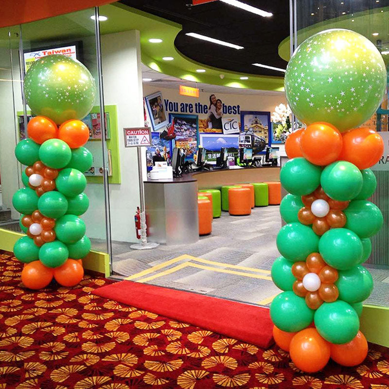 2 Pc White Balloon Column Stand Kit, Balloon Towers - 4ft