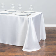 Satin Rectangular 90"x132" Tablecloth White