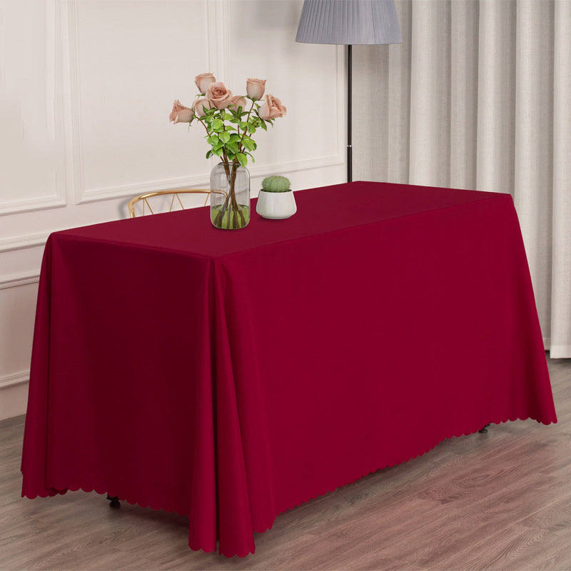 Economy Polyester Tablecloth 90"x156" Oblong Rectangular Wine Red