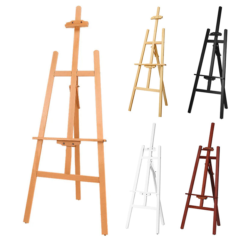 Wooden Art Easel for Painting, Adjustable & Foldable Beech Wood Display Easel Stand for Canvas for Adults, Artists, Beginners